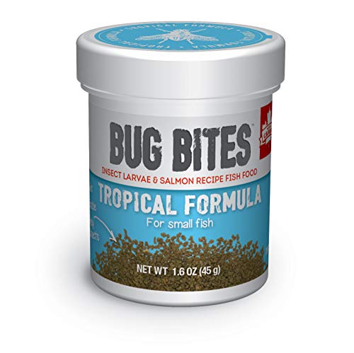 Fluval Bug Bites Tropical Fish Food, Μικροί κόκκοι για ψάρια μικρού έως μεσαίου μεγέθους, 1,59 ουγκιές, A6577