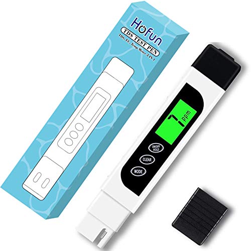 Water Tester Digital TDS Meter - Hofun TDS, EC & Temperature Meter 3 in 1, 0-9999 ppm Accurate, PPM Meter for πόσιμο νερό Δοκιμή, Καφές, Πισίνα, Ενυδρείο, Σύστημα RO / DI, Υδροπονική